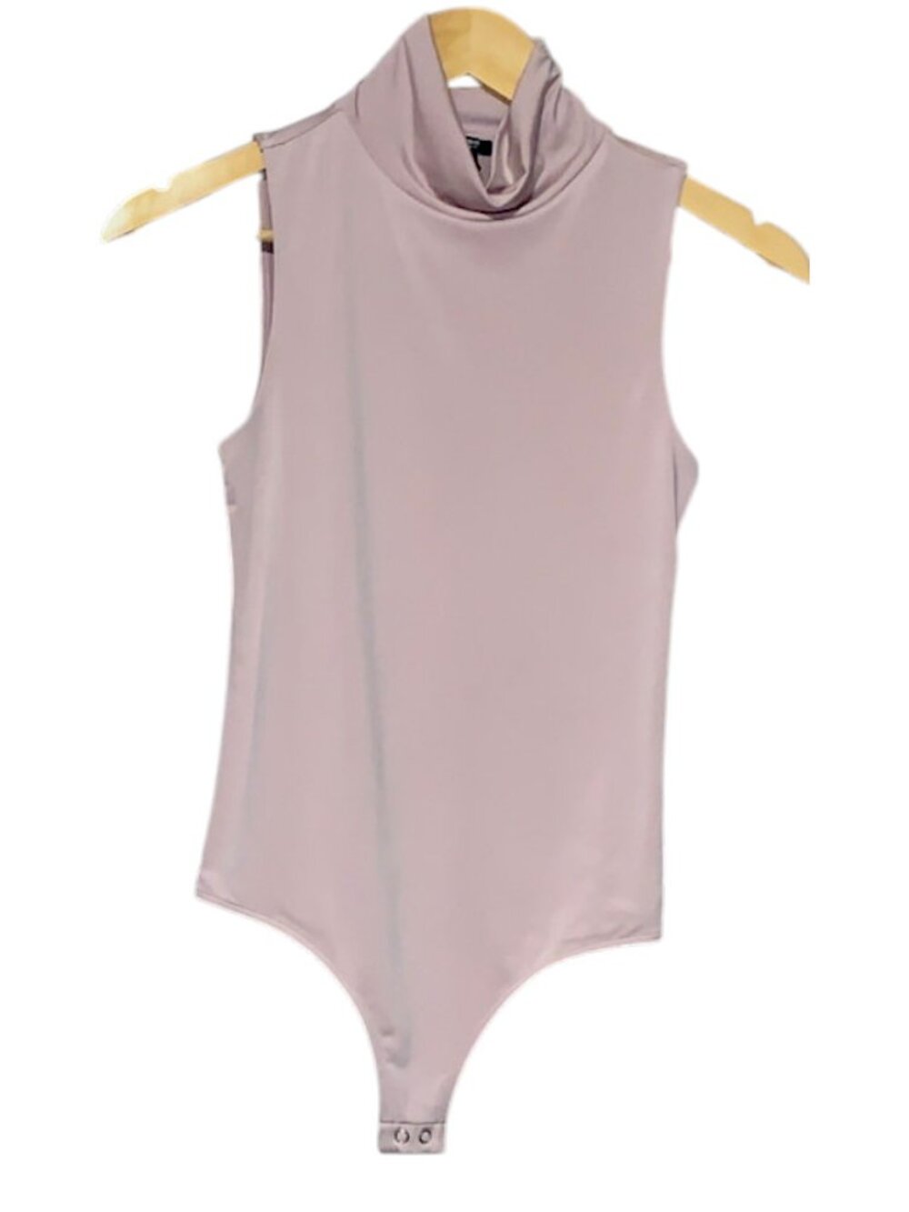 Eexpress bodysuit mock neck, pastel pink, XS
